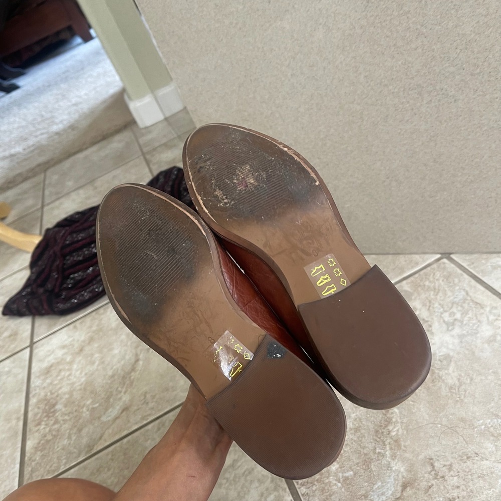 Madewell The Frances Loafer English Saddle Brown Leather Pointed Toe Shoes 8 - Picture 6 of 9